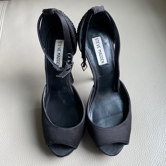 Steve Madden Hadley-R Satiny Beaded 5” Heels - Picture 2 of 14